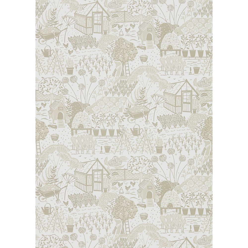 The Allotment Wallpaper 216353 by Sanderson in Linen White